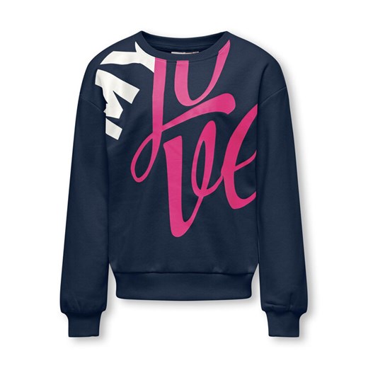 Kids ONLY Bluza 15307827 Granatowy Regular Fit ze sklepu MODIVO w kategorii Bluzy dziewczęce - zdjęcie 182763067