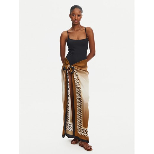 Max Mara Beachwear Chusta Ottico 2516541019 Brązowy ze sklepu MODIVO w kategorii Szaliki i chusty damskie - zdjęcie 182763078