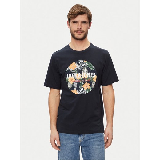 Jack&Jones T-Shirt Chill 12248072 Granatowy Standard Fit ze sklepu MODIVO w kategorii T-shirty męskie - zdjęcie 182763258