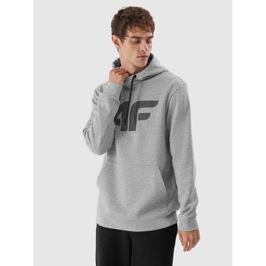 4F Bluza 4FAW23TSWSM694 Szary Regular Fit ze sklepu MODIVO w kategorii Bluzy męskie - zdjęcie 182763318