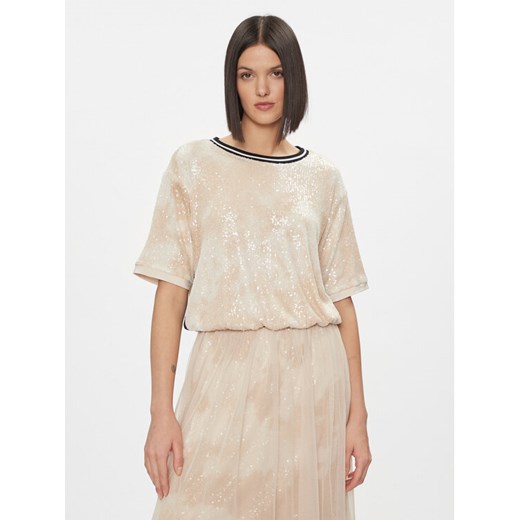 Liu Jo Bluzka TA4060 J4623 Beżowy Regular Fit ze sklepu MODIVO w kategorii Bluzki damskie - zdjęcie 182763336