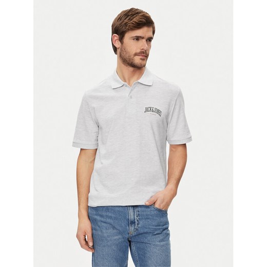Jack&Jones Polo Josh 12247387 Biały Standard Fit ze sklepu MODIVO w kategorii T-shirty męskie - zdjęcie 182763397