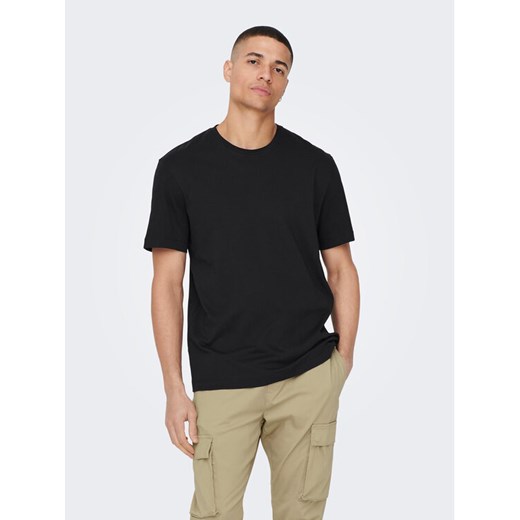 Only & Sons T-Shirt 22025208 Czarny Regular Fit ze sklepu MODIVO w kategorii T-shirty męskie - zdjęcie 182763446