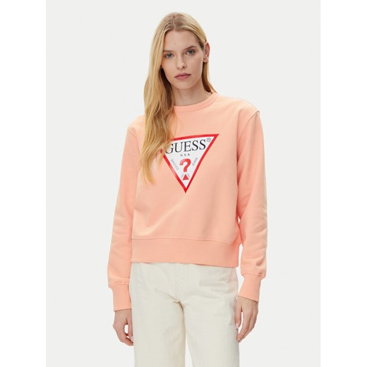 Guess Bluza W2YQ16 KBA11 Pomarańczowy Regular Fit ze sklepu MODIVO w kategorii Bluzy damskie - zdjęcie 182763658