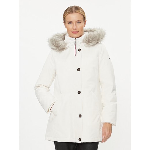 Tommy Hilfiger Parka WW0WW39864 Écru Regular Fit ze sklepu MODIVO w kategorii Kurtki damskie - zdjęcie 182763678