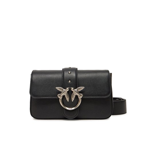 PINKO Torebka Love One Mini Slouchy Fl PE 25 PLTT 104340 A0QO Czarny ze sklepu MODIVO w kategorii Torebki damskie - zdjęcie 182763697