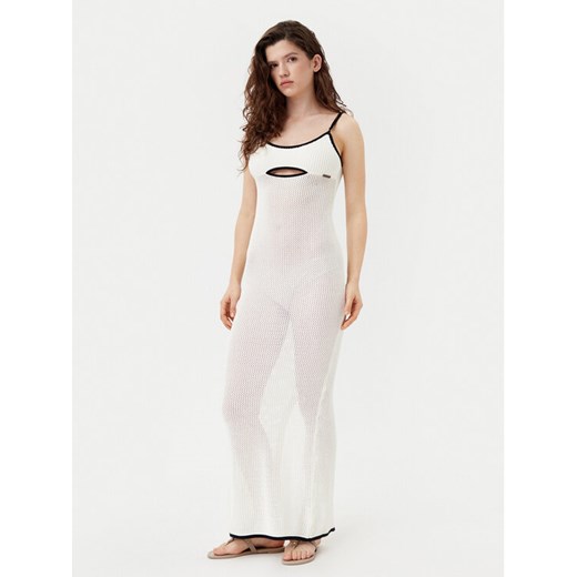 KARL LAGERFELD Sukienka plażowa A1W46032 Beżowy Slim Fit ze sklepu MODIVO w kategorii Odzież plażowa - zdjęcie 182763729