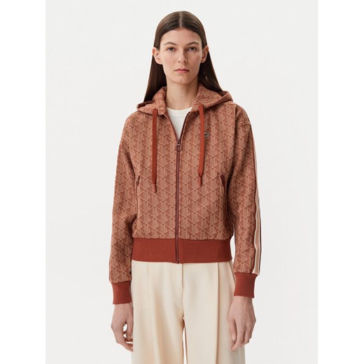 Lacoste Bluza SF7606 Brązowy Regular Fit ze sklepu MODIVO w kategorii Bluzy damskie - zdjęcie 182763788