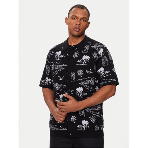 Vans Polo Sorrento Sweater Polo VN000G3F Czarny Regular Fit ze sklepu MODIVO w kategorii T-shirty męskie - zdjęcie 182763817