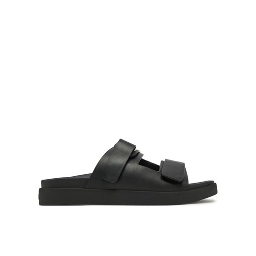 Calvin Klein Sandały Flat Adj Slide Eyelet HW0HW02489 Czarny ze sklepu MODIVO w kategorii Klapki damskie - zdjęcie 182763859