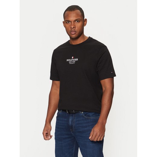Tommy Hilfiger T-Shirt MW0MW38980 Czarny Regular Fit ze sklepu MODIVO w kategorii T-shirty męskie - zdjęcie 182763869