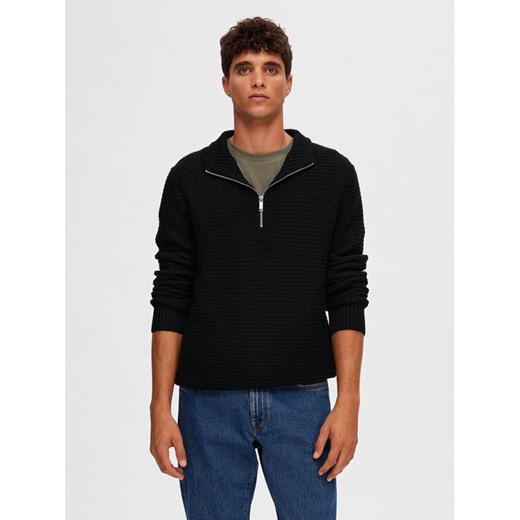 Selected Homme Sweter 16091800 Czarny Regular Fit ze sklepu MODIVO w kategorii Swetry męskie - zdjęcie 182763896