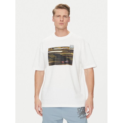 HUGO T-Shirt Daveley_RB 50545125 Biały Regular Fit ze sklepu MODIVO w kategorii T-shirty męskie - zdjęcie 182763946
