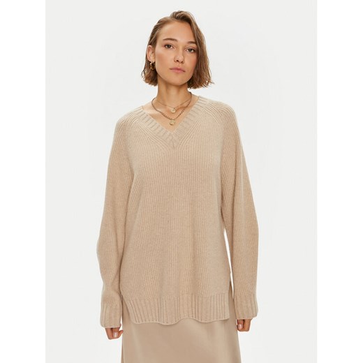 Weekend Max Mara Sweter 2425366132 Beżowy Regular Fit ze sklepu MODIVO w kategorii Swetry damskie - zdjęcie 182763955