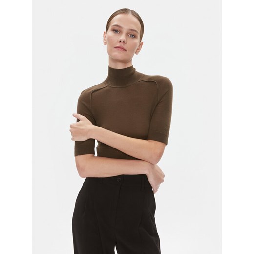 Calvin Klein Body K20K205990 Brązowy Slim Fit ze sklepu MODIVO w kategorii Bluzki damskie - zdjęcie 182764006