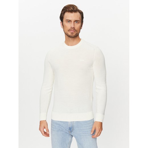 Boss Sweter Avac_C 50501762 Écru Regular Fit ze sklepu MODIVO w kategorii Swetry męskie - zdjęcie 182764136