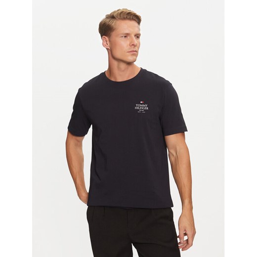 Tommy Hilfiger T-Shirt MW0MW36500 Granatowy Regular Fit ze sklepu MODIVO w kategorii T-shirty męskie - zdjęcie 182764249