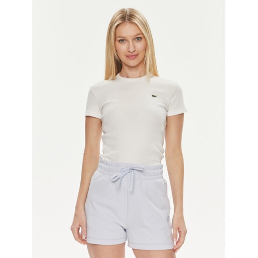 Lacoste T-Shirt TF5538 Biały Regular Fit ze sklepu MODIVO w kategorii Bluzki damskie - zdjęcie 182764306