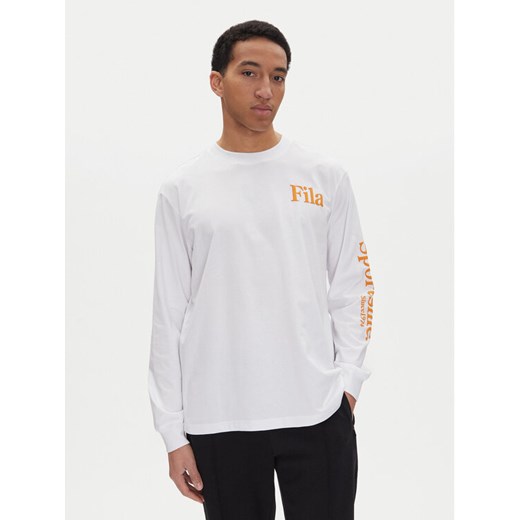Fila Longsleeve Laon FAM0904 Biały Oversize ze sklepu MODIVO w kategorii T-shirty męskie - zdjęcie 182764355