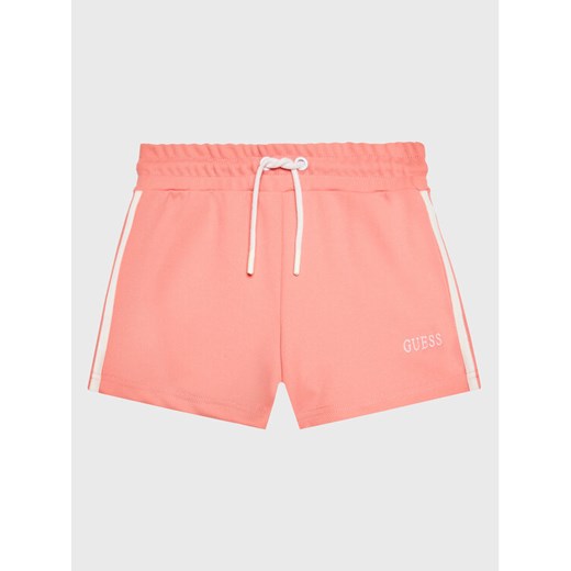 Guess Szorty sportowe J3GD20 KBO62 Różowy Relaxed Fit ze sklepu MODIVO w kategorii Spodenki dziewczęce - zdjęcie 182764367