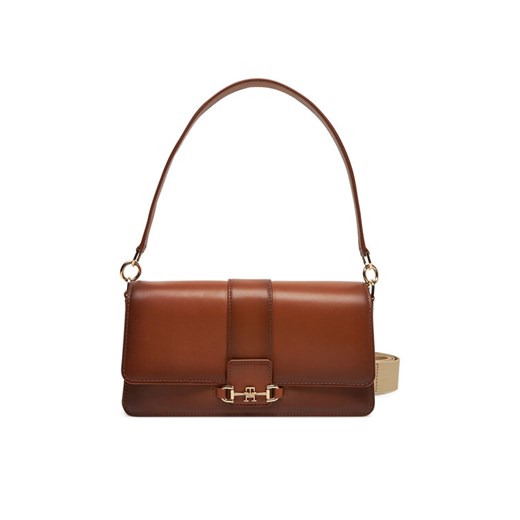 Tommy Hilfiger Torebka Heritage Leather Conv Cross BAW0AW17400 Brązowy ze sklepu MODIVO w kategorii Torebki damskie - zdjęcie 182764488