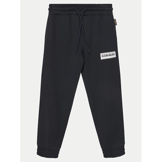 Napapijri Spodnie dresowe Chamois NP0A4IGK M Czarny Regular Fit ze sklepu MODIVO w kategorii Spodnie chłopięce - zdjęcie 182764518