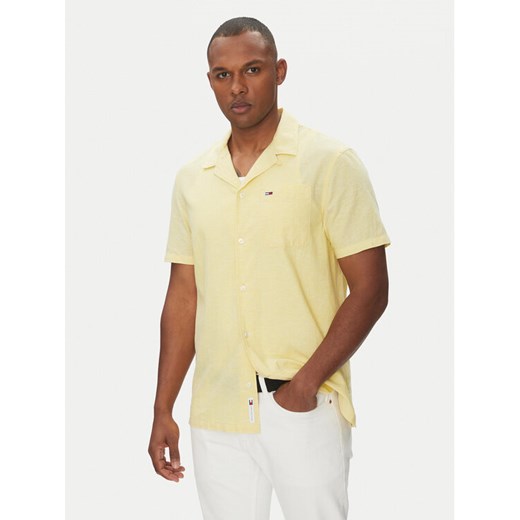 Tommy Jeans Koszula DM0DM20895 Żółty Regular Fit ze sklepu MODIVO w kategorii Koszule męskie - zdjęcie 182764588