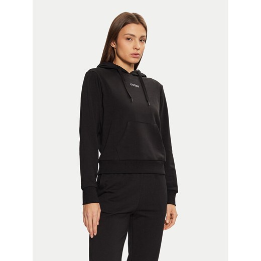 Guess Bluza O5RQ02 KCO31 Czarny Regular Fit ze sklepu MODIVO w kategorii Bluzy damskie - zdjęcie 182764799