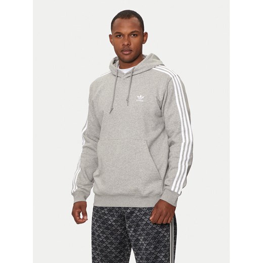 adidas Bluza adicolor Classics 3-Stripes IL2496 Szary Regular Fit ze sklepu MODIVO w kategorii Bluzy męskie - zdjęcie 182764897