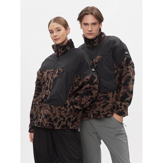 Jack Wolfskin Polar Maarweg Print Jkt 1711231 Brązowy Regular Fit ze sklepu MODIVO w kategorii Bluzy damskie - zdjęcie 182764998