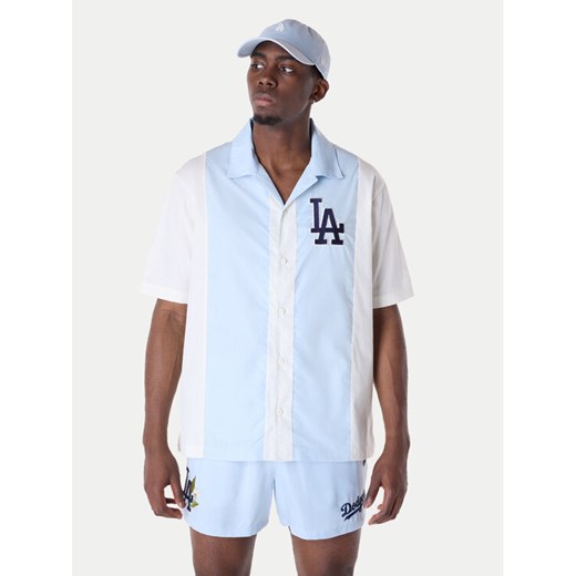 New Era Koszula LA Dodgers Stripe Revere 60596335 Biały Regular Fit ze sklepu MODIVO w kategorii Koszule męskie - zdjęcie 182765085