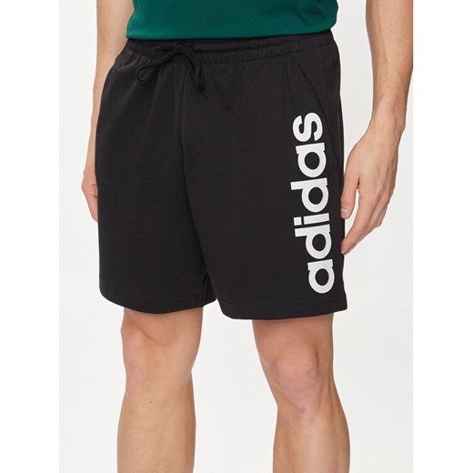adidas Szorty sportowe AEROREADY Essentials Single Jersey Linear Logo Shorts IC0062 Czarny Regular Fit ze sklepu MODIVO w kategorii Spodenki męskie - zdjęcie 182765098
