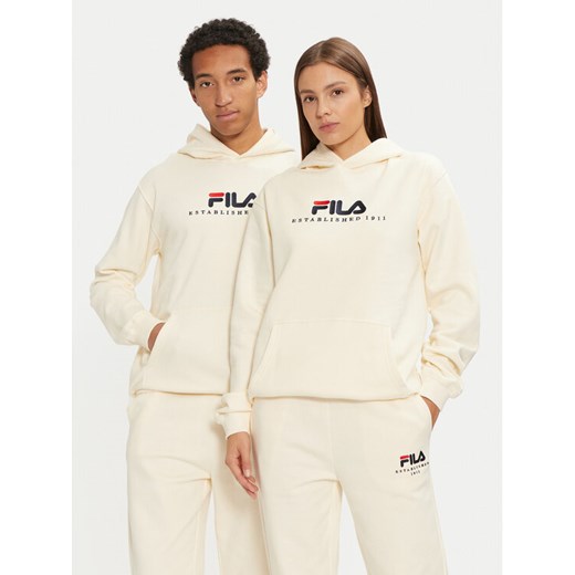 Fila Bluza Unisex Brunssum FAU0145 Écru Regular Fit ze sklepu MODIVO w kategorii Bluzy męskie - zdjęcie 182765117