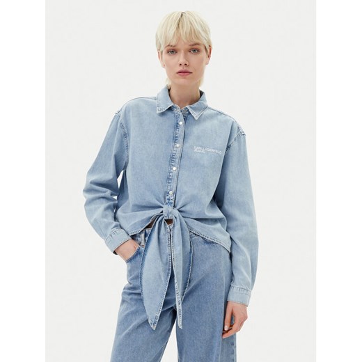 Karl Lagerfeld Jeans Koszula jeansowa A2W11021 Niebieski Regular Fit ze sklepu MODIVO w kategorii Koszule damskie - zdjęcie 182765156
