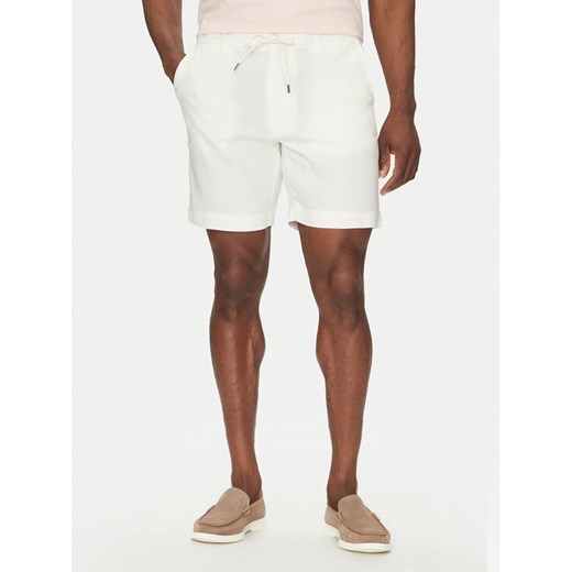 BOSS Szorty materiałowe C-Kane-Rds-Shorts 50538016 Biały Regular Fit ze sklepu MODIVO w kategorii Spodenki męskie - zdjęcie 182765188