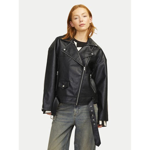 JJXX Kurtka z imitacji skóry Frida 12257725 Czarny Loose Fit ze sklepu MODIVO w kategorii Kurtki damskie - zdjęcie 182765196