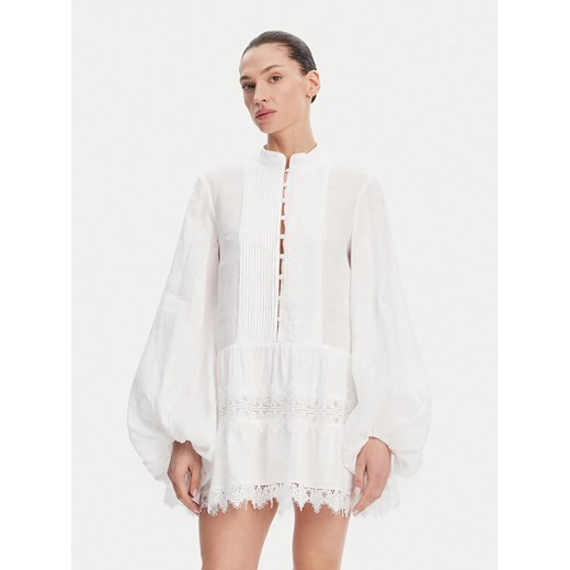 BARDOT Sukienka letnia Antonia Lace Trim 59849DB Biały Relaxed Fit ze sklepu MODIVO w kategorii Sukienki - zdjęcie 182765197