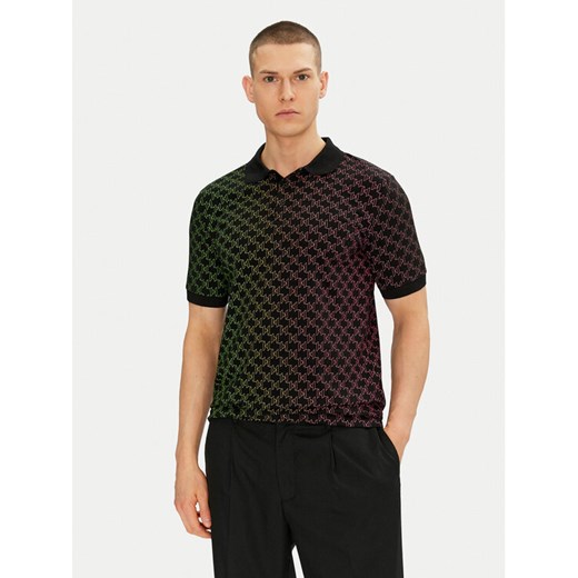 KARL LAGERFELD Polo 745401 552235 Czarny Slim Fit ze sklepu MODIVO w kategorii T-shirty męskie - zdjęcie 182765246