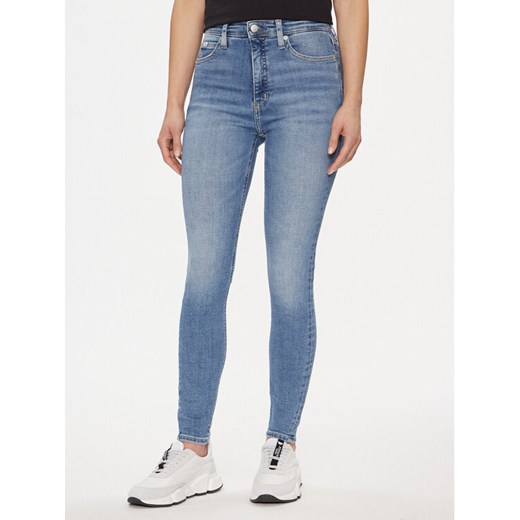 Calvin Klein Jeans Jeansy J20J222775 Niebieski Super Skinny Fit ze sklepu MODIVO w kategorii Jeansy damskie - zdjęcie 182765278