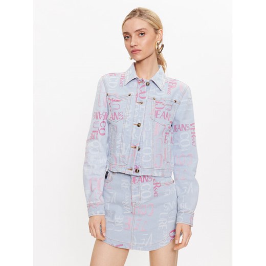 Versace Jeans Couture Kurtka jeansowa 74HAS453 Niebieski Regular Fit ze sklepu MODIVO w kategorii Kurtki damskie - zdjęcie 182765488