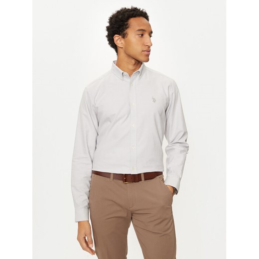 U.S. Polo Assn. Koszula MUP3516 Szary Regular Fit ze sklepu MODIVO w kategorii Koszule męskie - zdjęcie 182765566