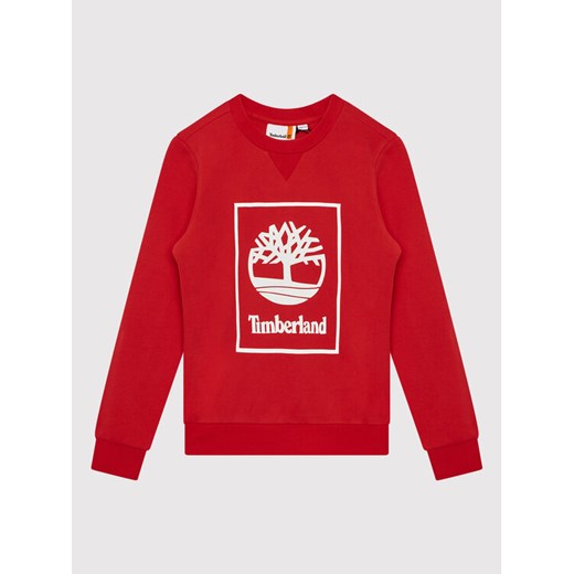 Timberland Bluza T25T58 S Czerwony Regular Fit ze sklepu MODIVO w kategorii Bluzy chłopięce - zdjęcie 182765608