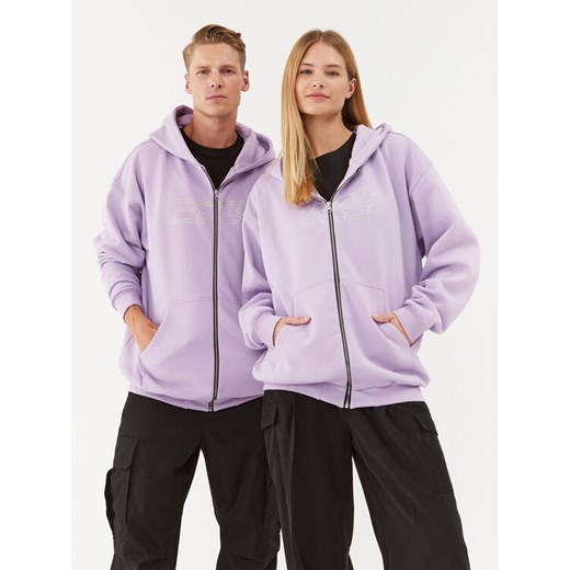 2005 Bluza Unisex Signature Zip Fioletowy Regular Fit ze sklepu MODIVO w kategorii Bluzy męskie - zdjęcie 182765679