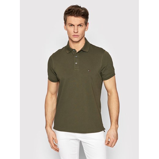 Tommy Hilfiger Polo 1985 MW0MW17771 Zielony Slim Fit ze sklepu MODIVO w kategorii T-shirty męskie - zdjęcie 182765708