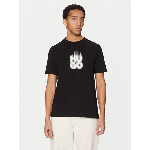 HUGO T-Shirt Dalayer 50535363 Czarny Regular Fit ze sklepu MODIVO w kategorii T-shirty męskie - zdjęcie 182765786