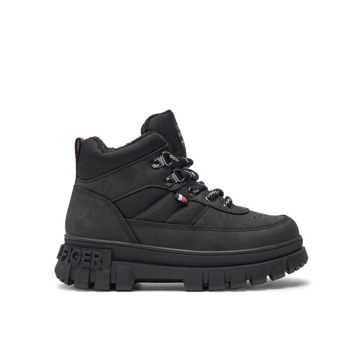 Tommy Hilfiger Trzewiki Lace-Up Bootie T3X5-33707-1492 M Czarny ze sklepu MODIVO w kategorii Buty zimowe dziecięce - zdjęcie 182765818