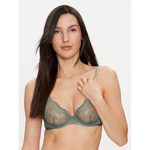 Hunkemöller Biustonosz z fiszbiną Isabelle 204684 Zielony ze sklepu MODIVO w kategorii Biustonosze - zdjęcie 182765827