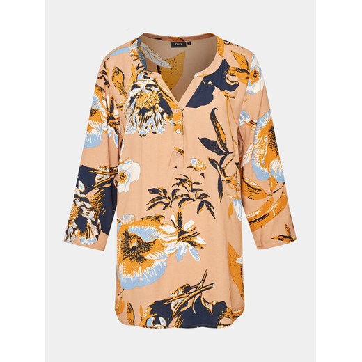 Zizzi Bluzka V00057E Pomarańczowy Regular Fit ze sklepu MODIVO w kategorii Bluzki damskie - zdjęcie 182765838