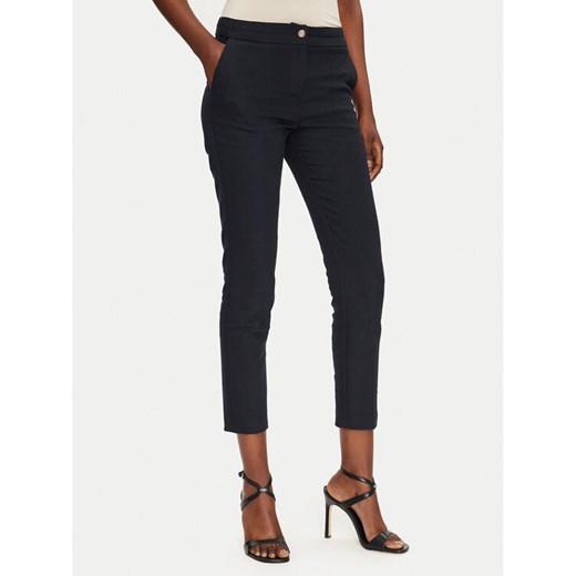 Morgan Chinosy 222-PLIME.F Granatowy Slim Fit ze sklepu MODIVO w kategorii Spodnie damskie - zdjęcie 182765856