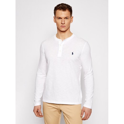 Polo Ralph Lauren Longsleeve Lsl 710790058002 Biały Regular Fit ze sklepu MODIVO w kategorii T-shirty męskie - zdjęcie 182765886